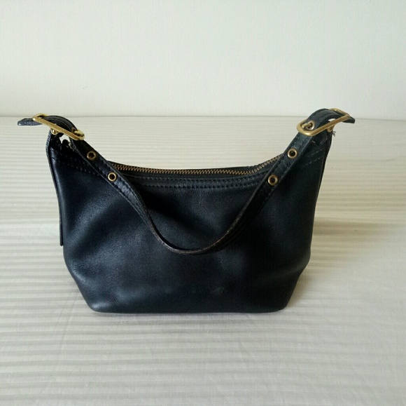 Coach Handbags - Coach plain black mini leather hobo bag Coach Handbags - Coach plain black mini leather hobo bag